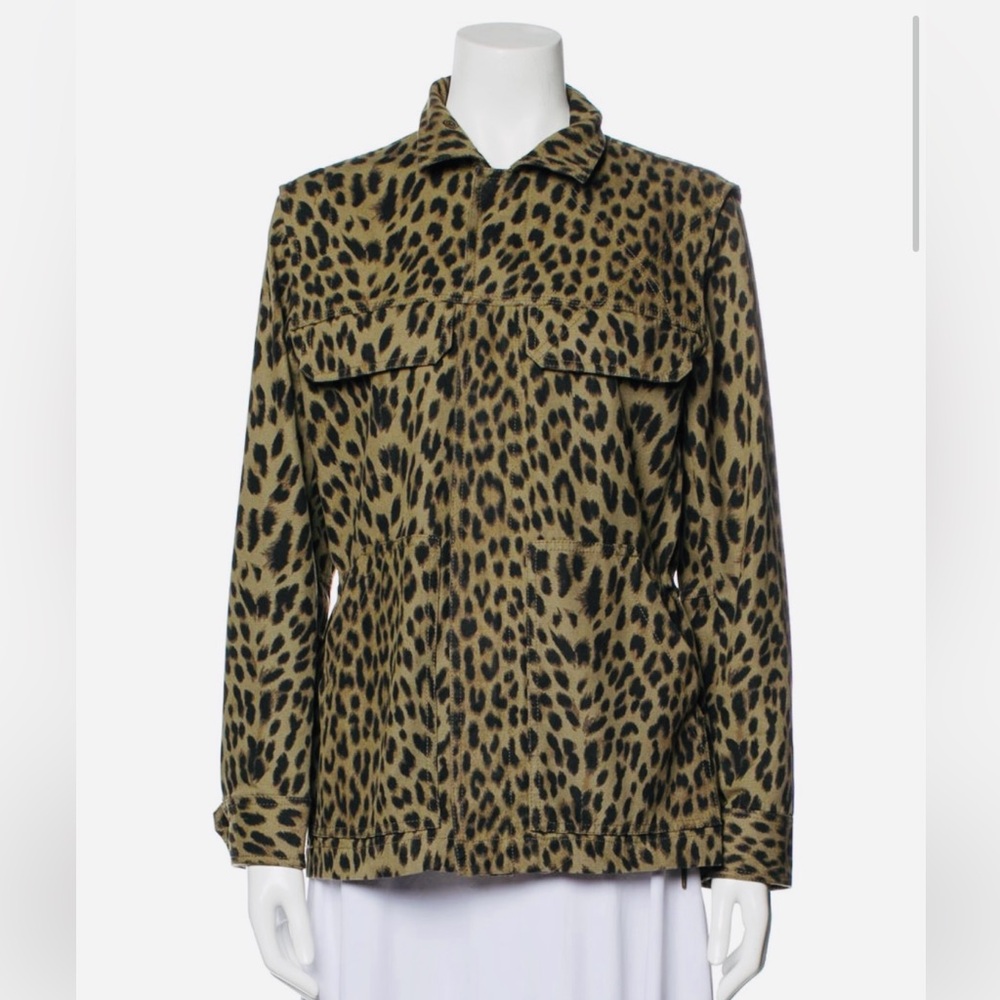 Zadig & Voltaire LOVE NOW Leopard Denim Jacket | M | Embroidered Leopard Print